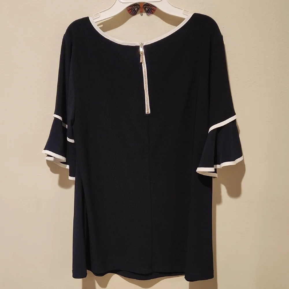 ❤️ JOSEPH RIBKOFF RUFFLE SLEEVE TOP, 8 - Picture 7 of 9